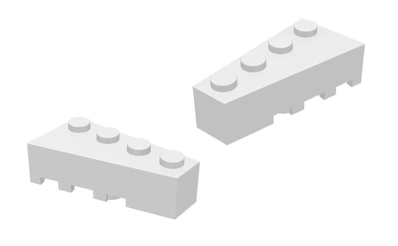 【磚樂】LEGO 樂高 41767+41768 4160325+4160343 Wedge 4x2 白色楔形磚一對 | 露天市集 | 全台最大 ...