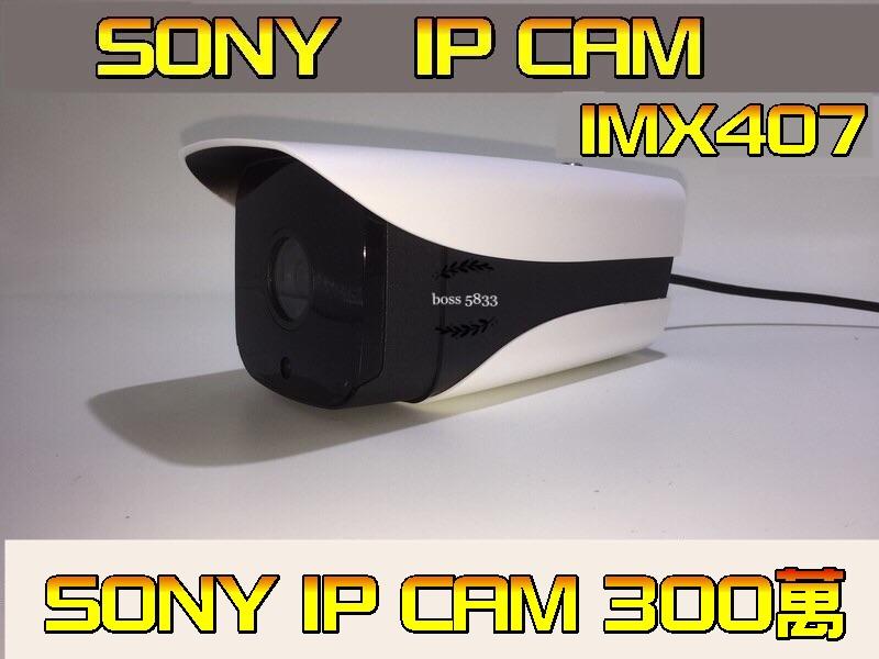 SONY IMX407 3百萬 IP CAM 高清晰網路攝影機 內鍵 POE供電 +內鍵收音麥克風