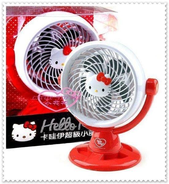 ♥小花花日本精品♥ Hello Kitty 紅色臉頭桌上型小款電風扇/電扇USB插頭23004108