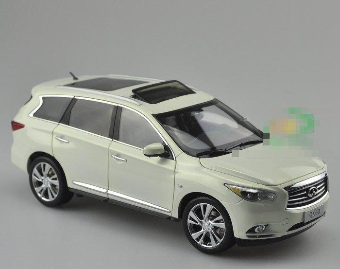 原廠 1/18 INFINIT QX60 2014年 加長型 7人座 豪華運動休旅車(白色)模型