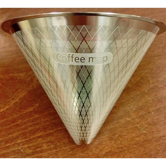 coffeemap咖啡地圖咖啡濾網 手沖 環保 不鏽鋼 單層 濾網 濾紙 濾杯