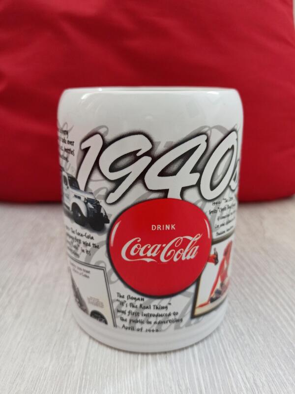 全新品正版限量珍藏CocaCola可口可樂1940年代大容量馬克杯約600ml