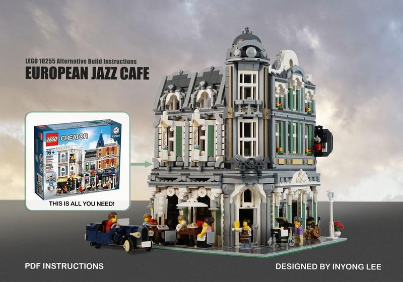 街景 樂高 LEGO 10255  MOC-32576 爵士咖啡館 搭建圖紙 可參考 樂集 99007 樂拼 15019