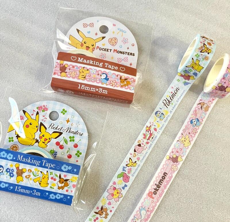 日本限定 Pokemon 寶可夢 紙膠帶 15mmx3m 皮卡丘 神奇寶貝 裝飾＊小恩恩＊