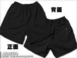 【ARMYGO】國軍黑色短褲 (三口袋)