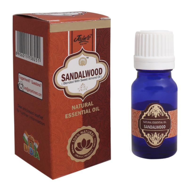 [綺異館]印度精油 檀香＋甜杏仁 10ml JAIN'S SANDALWOOD  另售印度皂 印度香