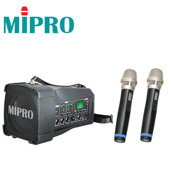 (TOP 3C)MIPRO 嘉強 MA-100D 藍芽超迷你肩掛式雙頻無線喊話器/麥克風三選一 手握 領夾式 頭戴式
