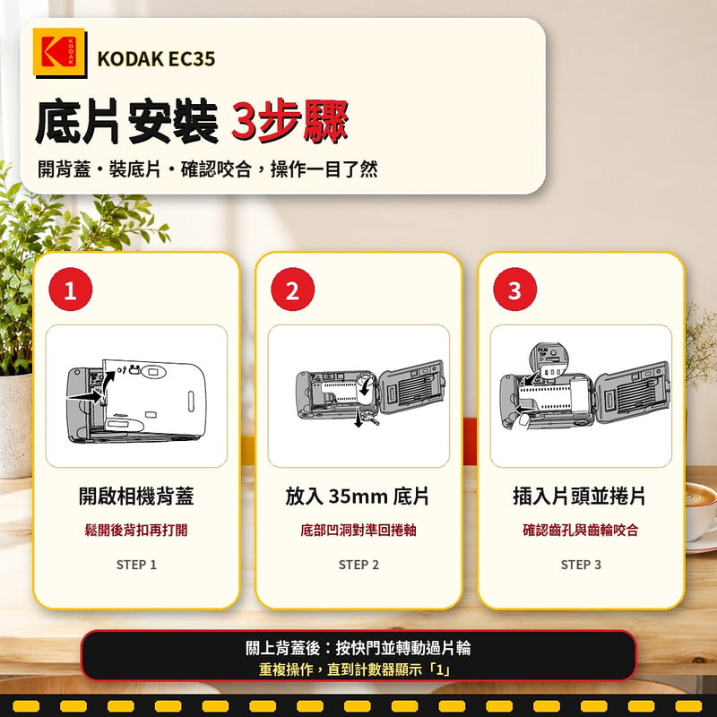 虹華數位 ㊣ 現貨 含發票 送電池 柯達 KODAK EC35 LOMO 底片相機 復古相機 傻瓜相機 可換底片 菲林
