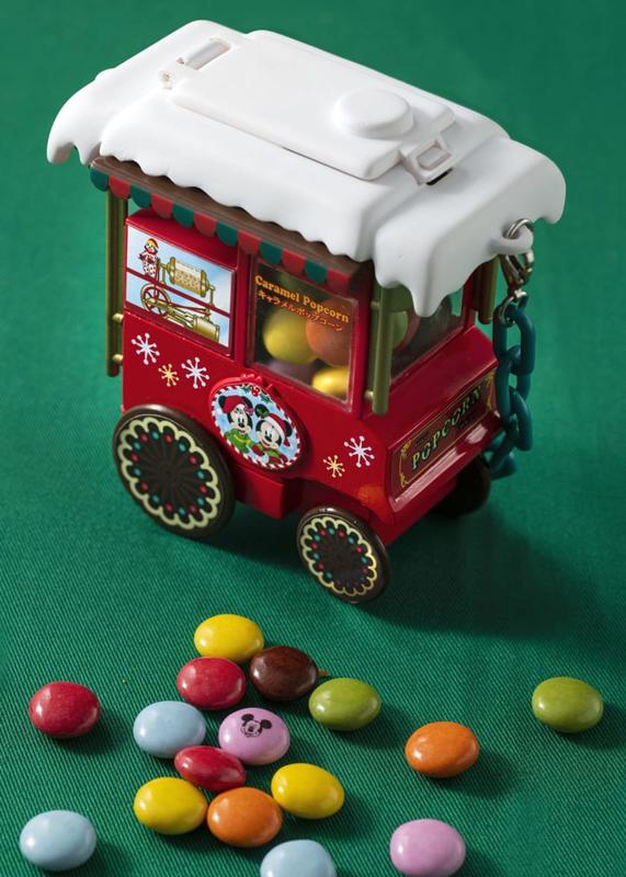 ☆Juicy☆日本 海洋迪士尼 DISNEY聖誕節 米奇 米妮 法式 歐風 爆米花桶餐車造型 糖果罐 糖果盒 公仔 擺飾
