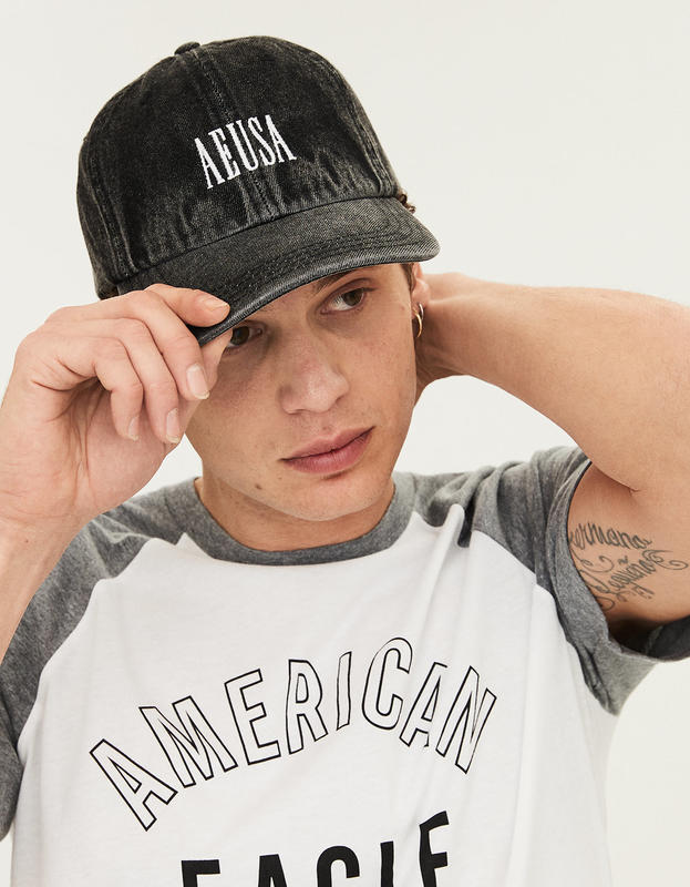 【麋漾】全新正品 American Eagle 0221-5945 純棉帽圍可調式字母棒球帽 現貨