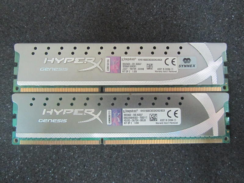 HYPER X (DDR3 1600 4G*2=8G) KHX1600C9D3X2K2/8GX 1.65V 桌機記憶體