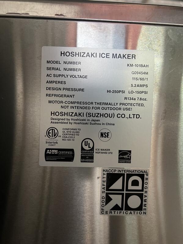 非常新 日本星崎企鵝牌HOSHIZAKI 製冰機 KM101BAH 家電收購 餐飲設備收購 日發2手貨 露天市集 全台最大的網路購物市集
