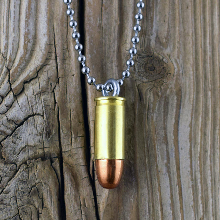 美國 Bullet - .32 ACP 真實手槍子彈項鍊（黃銅）男生項鍊 / 男性項鍊 / 女生項鍊 / 交換禮物