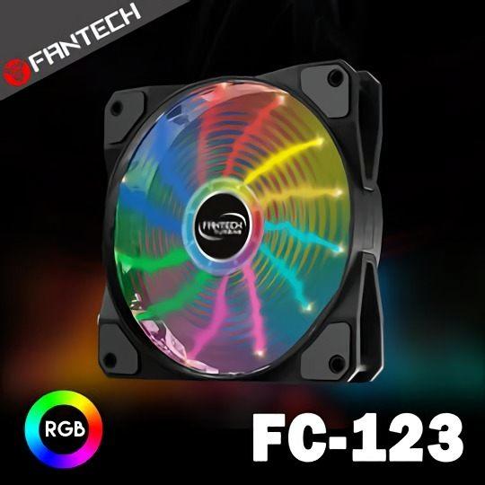【創意貨棧】《電競風扇》 FANTECH FC-123 RGB燈效防震靜音風扇 靜音發光 12cm 散熱風扇 可串聯風扇