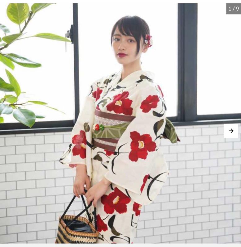 日本和服浴衣女 傳統款式 純棉面料 花火大會旅遊和服