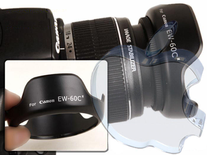 18A2 Apple咬2口: 最新 CANON EW-60C 花瓣卡口 遮光罩 600D 18-55 蓮花遮光罩 EF-S18-55/28-80/28-90鏡頭