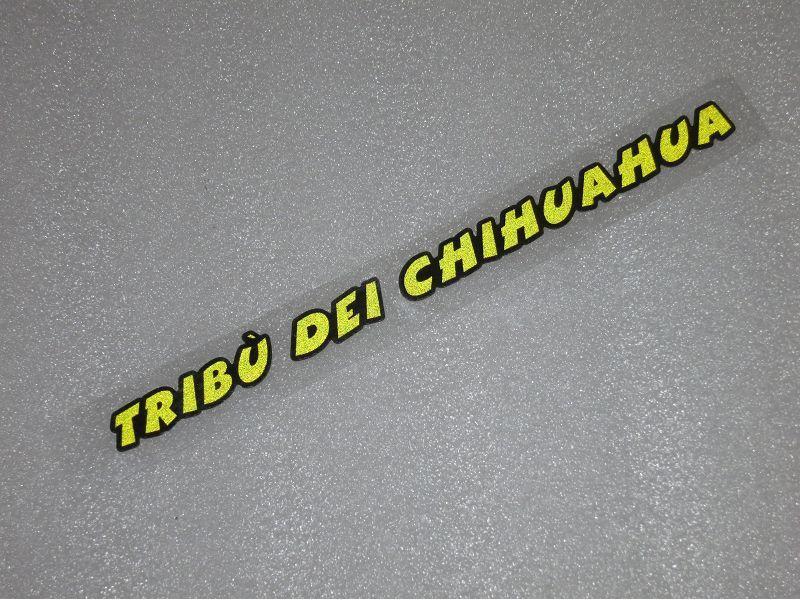 3M反光貼紙 黃色字 tribu dei chihuahua AGV安全帽鏡片貼 羅西自傳 死黨無敵 安全帽 鏡片貼紙
