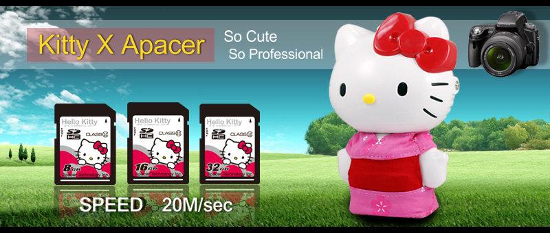 有現貨: Hello Kitty 16G SDHC Class10 記憶卡 + 原廠四片收納盒