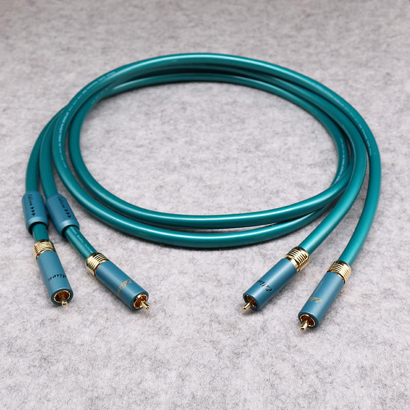 Edison audio   純銅+銀芯 RCA 訊號線 (參考 丹麥 ORTOFON 製作) 1對2條