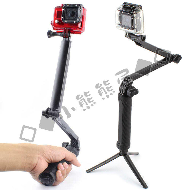 小熊熊屋】GoPro Hero 2 3+ 4相機/攝影機 3-way折疊自拍桿 自拍臂支架 摺疊三腳架 自拍架 自拍神器