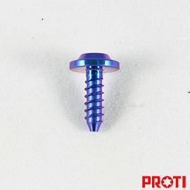 PROTI 鈦合金螺絲 M4L12 鐵板牙螺絲 64鈦 藍色版(M4L12-UI01)