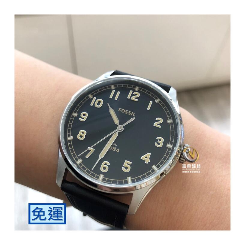 FOSSIL Dayliner 復刻經典男錶藍色皮革42MM☆公司貨☆FS5926_實體店面