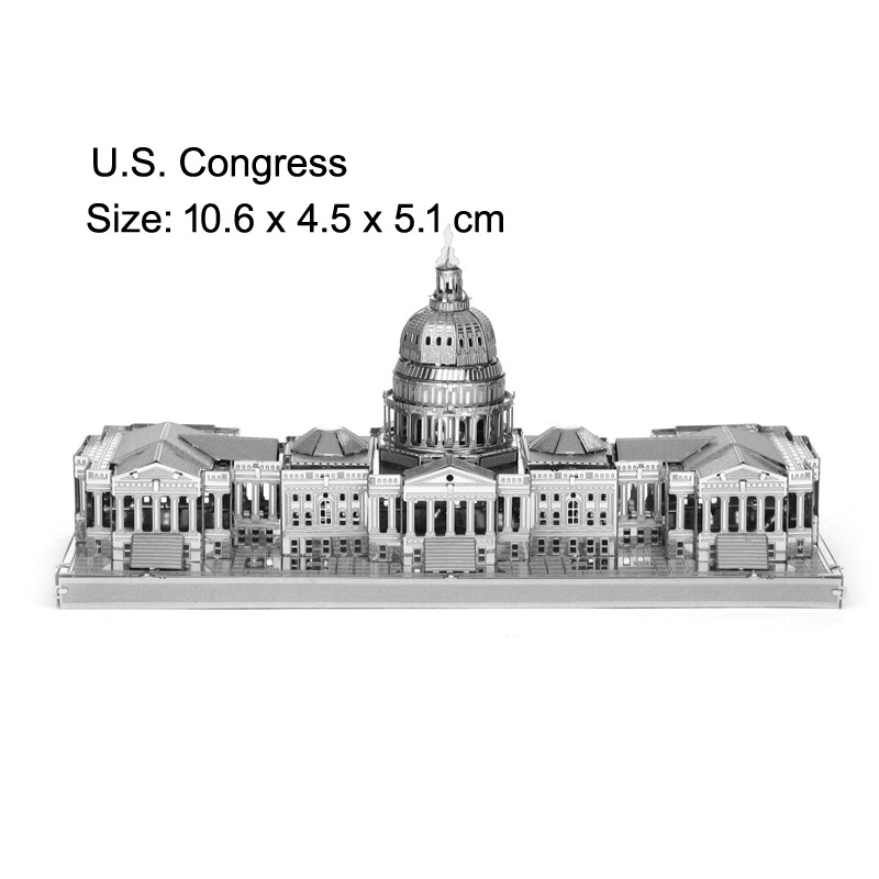 DIY全金屬拼圖模型  美國國會