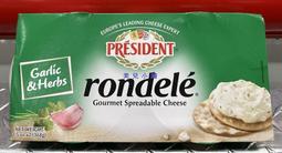 美兒小舖COSTCO 好市多 ～PRESIDEN RONDELE 蒜香抹醬起司184gx2 入
