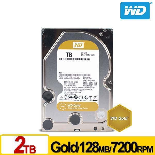 [ASU小舖] WD2005FBYZ Gold 2TB 3.5吋企業級硬碟 