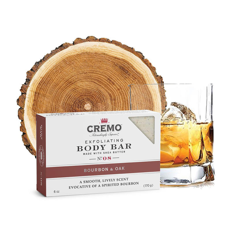 美國 Cremo - 身體去角質沐浴皂（波本威士忌橡木桶）男 沐浴乳