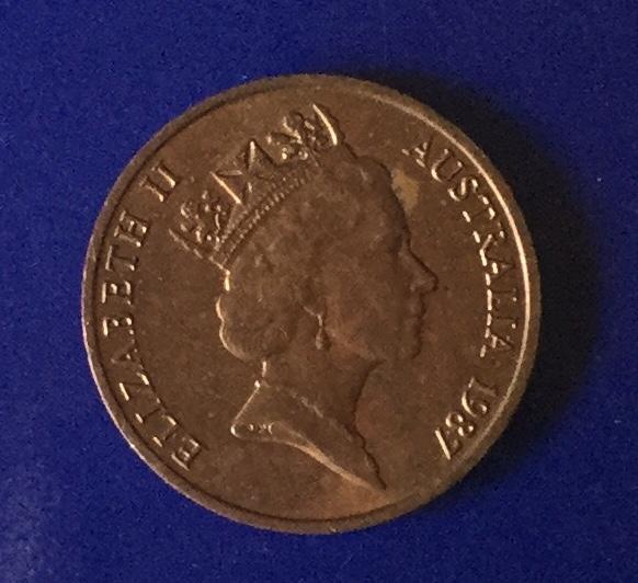 澳洲錢幣1分 青銅 1987