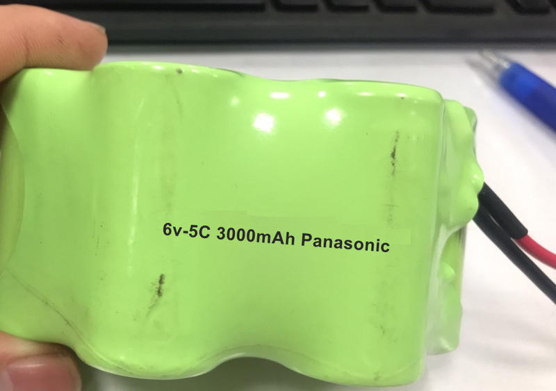 充電電池2號 3000mAh 6.0v 梯形排列 6v Panasonic JAPAN 四輪定位 紅外線 傳感器 電池