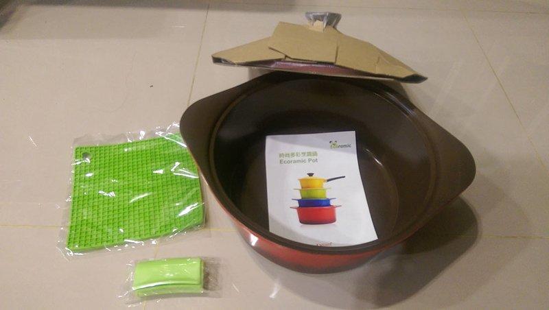 Ecoramic時尚多彩陶瓷鍋(28cm)
