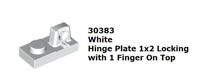 【磚樂】LEGO 樂高 30383 4262011 Hinge Plate 1x2 Locking 白色 轉軸薄板