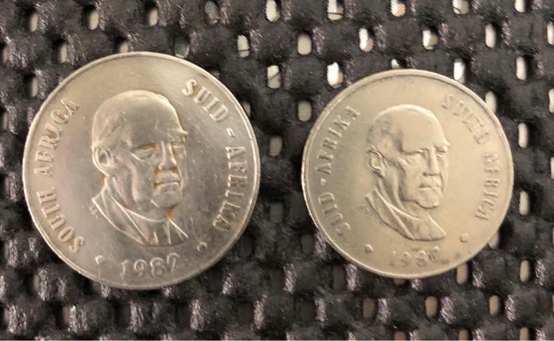 私藏 : 非洲錢幣> 南非共和國.1982年版式(Vorster總統).ㄧ套2枚