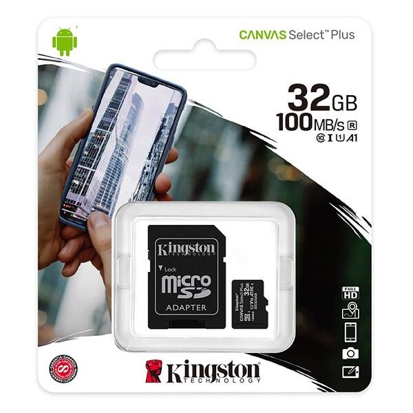 Kingston 金士頓 Canvas Select MicroSDHC SDCS2 / 32GB 記憶卡 附轉卡