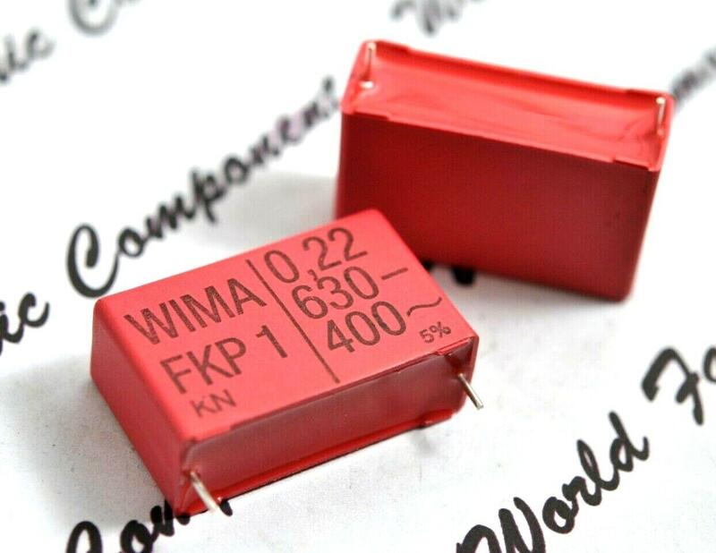 2 Condensatori WIMA FKP1 0,2uF (200nF) 1000V Passo 37,5mm - Film, PCB Mount, Made In Germany