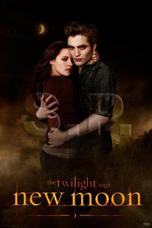●【色瞇瞇海報龍】Twilight new moon 暮光之城-新月 男女主角艾德華與貝拉 英國進口 全新電影海報