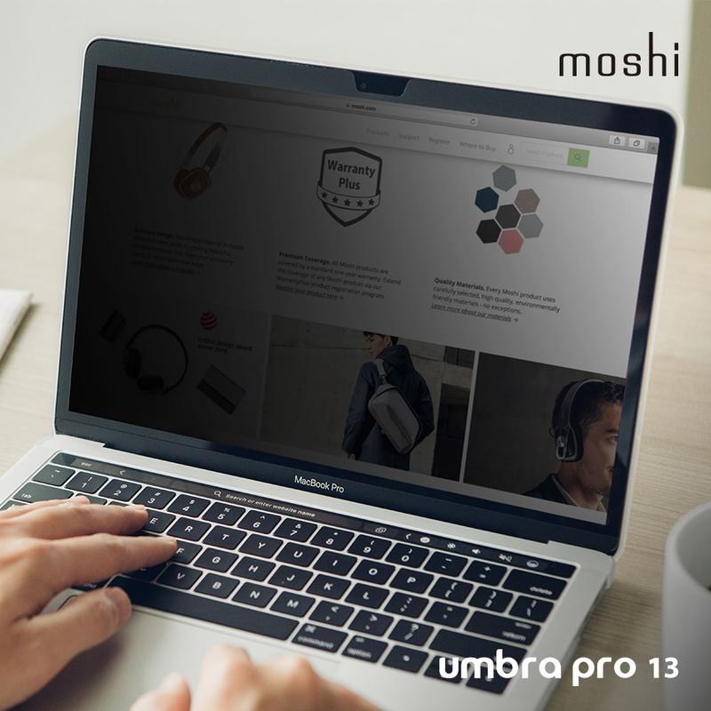 Moshi Umbra MacBook Pro13 / Air13 2016-2020 防窺螢幕保護貼 最新 M1 適用