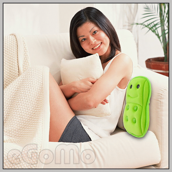 【eGoMo】健康管理--小雪娃強力震動按摩護腰墊 靠墊 抱枕 午安枕 是您最佳的依靠！