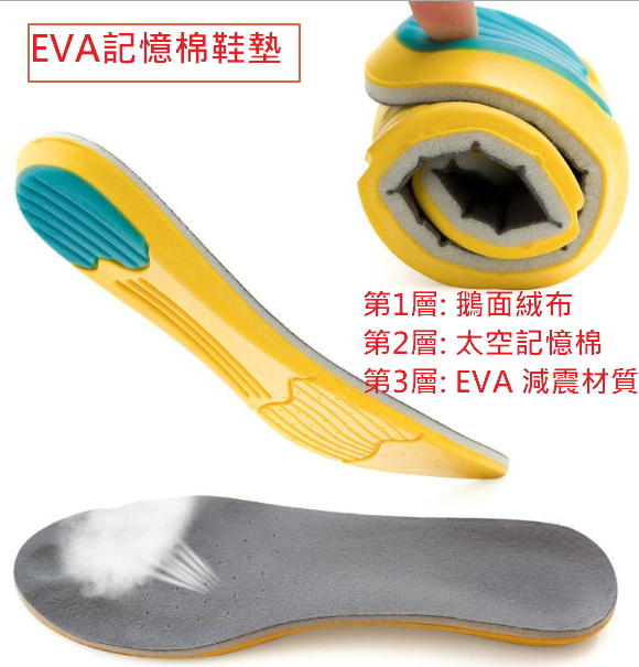 【大衛營】 鞋墊 EVA記憶棉鞋墊 運動鞋墊 氣墊鞋墊 EVA矽膠 記憶棉 透氣鞋墊