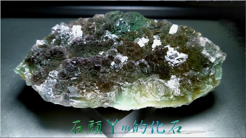 ♥Nina's stone§晶彩絕倫§稀有晶美273g【階梯 綠藍螢石】晶簇 特價 3800元