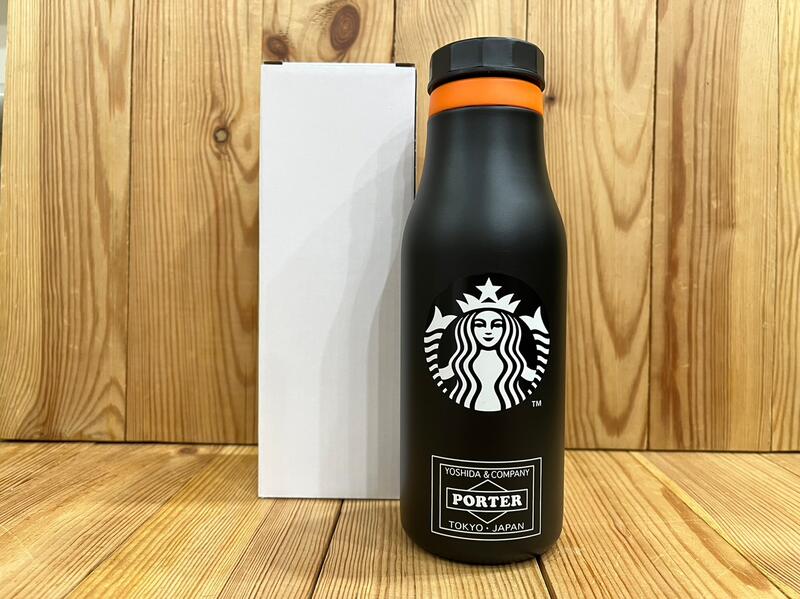 超搶手‼️日本星巴克STARBUCKS x PORTER LOGO 不鏽鋼保溫瓶473ml 黑&白