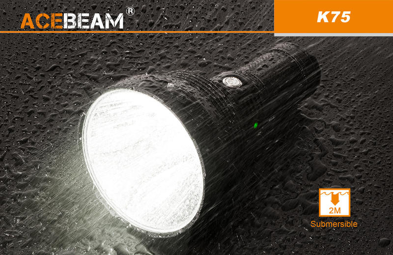 [GREEN光電補給]ACEBEAM K75超遠射手電筒_6300流明_射程2500米_全新設計_新世代遠射王