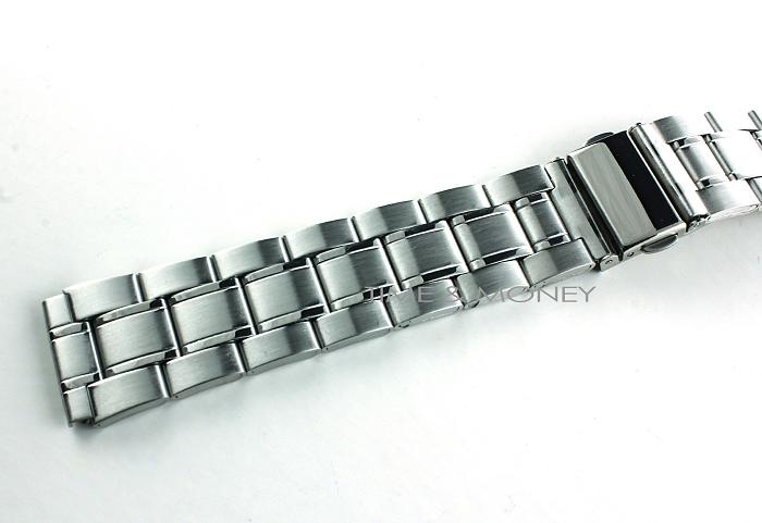 ◎湯姆瑪莉◎鐘錶維修工具/不鏽鋼三板雙按平頭錶帶/18mm(11369)