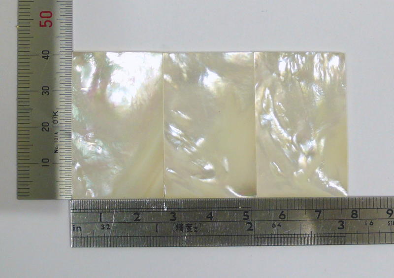 1片 4x2.5cm 長方 單面拋光天然白色珍珠貝殼片 馬賽克拼貼DIY 手工藝 項鍊 串珠 陶瓷 玻璃