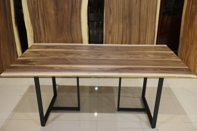 胡桃木實木餐桌 實木書桌 實木工作桌  北美黑胡桃 自然邊系列
