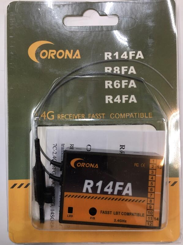 (飛恩航模) 正廠 CORONA 接收 R14FA 支援 FUTABA FASST 系統 (請洽線上客服人員)