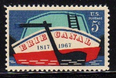 1967 美國  Erie Canal 伊利運河150年紀念郵票 sc#1325  河流 船 湖 專題 現標現得
