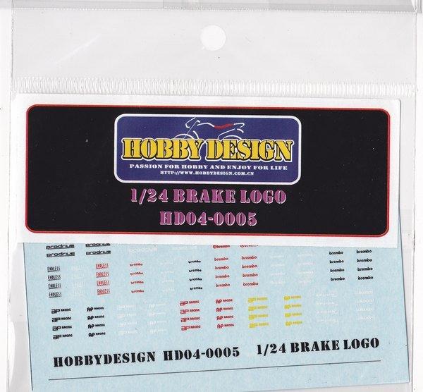 【傑作坊】Hobby Design HD04-0005 1/24汽車模型煞車卡鉗LOGO水貼